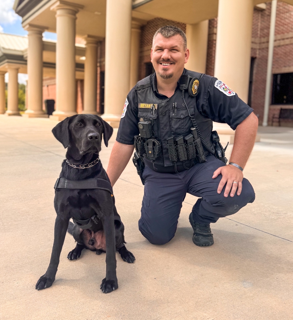 K9 Officer Dilly with School Resource Officer Dallas Bryant